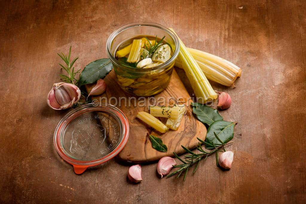 cardi selvatici sott'olio