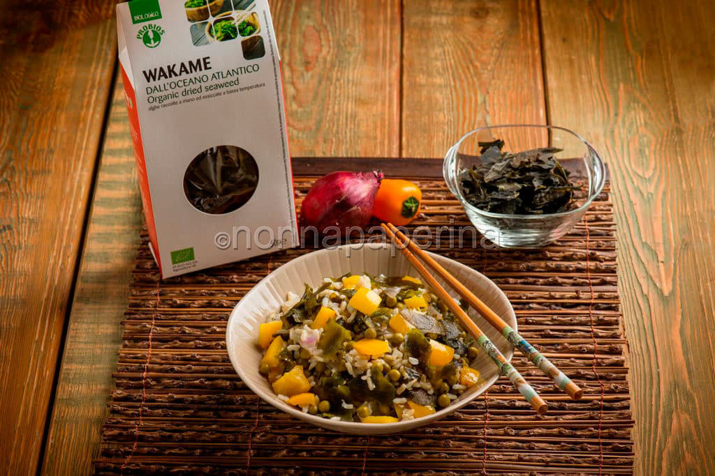 riso integrale all’alga wakame